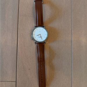 Brown Leather Hybrid Smart NoWatch